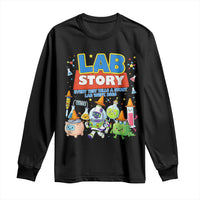 Lab Story Every Test Tells a Story Lab Week 2026 Long Sleeve Shirt Science Characters Lab Techs Medical Laboratory
