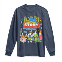 Lab Story Every Test Tells a Story Lab Week 2026 Long Sleeve Shirt Science Characters Lab Techs Medical Laboratory