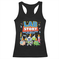 Lab Story Every Test Tells a Story Lab Week 2026 Racerback Tank Top Science Characters Lab Techs Medical Laboratory
