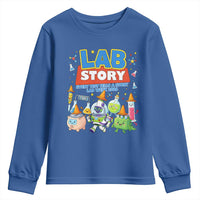 Lab Story Every Test Tells a Story Lab Week 2026 Youth Sweatshirt Science Characters Lab Techs Medical Laboratory