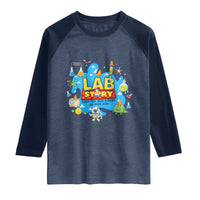 Lab Story Lab Week 2026 Celebration Raglan Shirt Every Test Tells a Story Medical Lab Tech Appreciation Gift