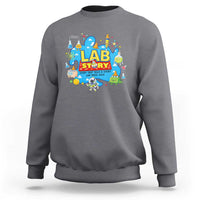 Lab Story Lab Week 2026 Celebration Sweatshirt Every Test Tells a Story Medical Lab Tech Appreciation Gift