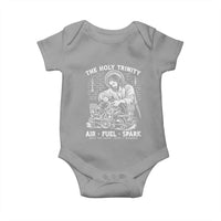 Funny Mechanic Jesus Holy Trinity Air Fuel Spark Baby Onesie Christian Car Lover Humor Gift for Gearheads