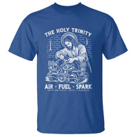 Funny Mechanic Jesus Holy Trinity Air Fuel Spark T Shirt Christian Car Lover Humor Gift for Gearheads