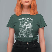 Funny Mechanic Jesus Holy Trinity Air Fuel Spark T Shirt For Women Christian Car Lover Humor Gift for Gearheads