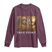 Christian Easter True Story Resurrection Scene Vintage Long Sleeve Shirt Faith Based Jesus Empty Tomb Gift for Believers