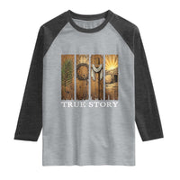 Christian Easter True Story Resurrection Scene Vintage Raglan Shirt Faith Based Jesus Empty Tomb Gift for Believers