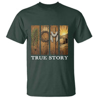 Christian Easter True Story Resurrection Scene Vintage T Shirt Faith Based Jesus Empty Tomb Gift for Believers