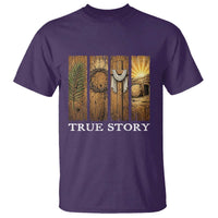Christian Easter True Story Resurrection Scene Vintage T Shirt Faith Based Jesus Empty Tomb Gift for Believers