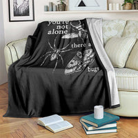 You Are Not Alone There Are Bugs Vintage Dark Academia Throw Blanket Insect Entomology Humor Folk Indie Music Lover