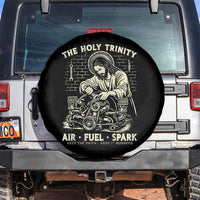 Funny Mechanic Jesus Holy Trinity Air Fuel Spark Vintage Spare Tire Cover Christian Car Lover Humor Gift for Gearheads