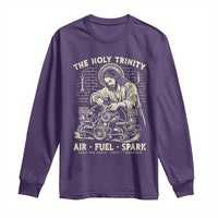 Funny Mechanic Jesus Holy Trinity Air Fuel Spark Vintage Long Sleeve Shirt Christian Car Lover Humor Gift for Gearheads