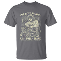 Funny Mechanic Jesus Holy Trinity Air Fuel Spark Vintage T Shirt Christian Car Lover Humor Gift for Gearheads