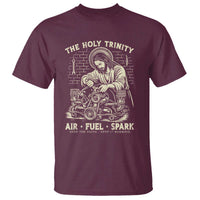 Funny Mechanic Jesus Holy Trinity Air Fuel Spark Vintage T Shirt Christian Car Lover Humor Gift for Gearheads
