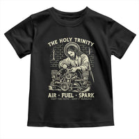 Funny Mechanic Jesus Holy Trinity Air Fuel Spark Vintage Toddler T Shirt Christian Car Lover Humor Gift for Gearheads