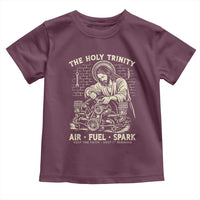 Funny Mechanic Jesus Holy Trinity Air Fuel Spark Vintage Toddler T Shirt Christian Car Lover Humor Gift for Gearheads