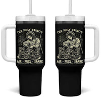 Funny Mechanic Jesus Holy Trinity Air Fuel Spark Vintage Tumbler With Handle Christian Car Lover Humor Gift for Gearheads
