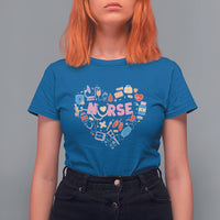 Funny Nurse T Shirt For Women Nurse Heart Stethoscope Nursing Nurse Appreciation, Scrub Life, Nurse Week Gift, Nurse Life for Work - Wonder Print Shop