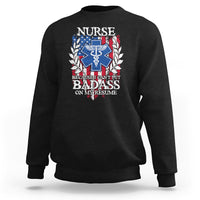 Funny Nurse Sweatshirt Funny American Nurse Medicare Healthcare Nurse Appreciation Gift Nurse Because I Cant Put Badass On My Resume American Flag - Wonder Print Shop