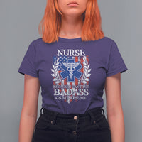 Funny Nurse T Shirt For Women Funny American Nurse Medicare Healthcare Nurse Appreciation Gift Nurse Because I Cant Put Badass On My Resume American Flag - Wonder Print Shop