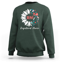 Funny Nurse Sweatshirt RN Registered Nurse Pride Nurse Life Empowering Caregivers #NurseLife #RegisteredNurse Sunflower - Wonder Print Shop