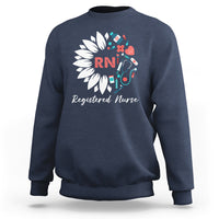 Funny Nurse Sweatshirt RN Registered Nurse Pride Nurse Life Empowering Caregivers #NurseLife #RegisteredNurse Sunflower - Wonder Print Shop