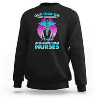 Funny Nurse Sweatshirt Nurse Wings God Took The Most Wonderful Angels And Made Them Nurses Empowering Caregivers, Nurse Life Pride, Nurse Appreciation Gift for Nurse Week - Wonder Print Shop