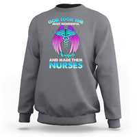 Funny Nurse Sweatshirt Nurse Wings God Took The Most Wonderful Angels And Made Them Nurses Empowering Caregivers, Nurse Life Pride, Nurse Appreciation Gift for Nurse Week - Wonder Print Shop