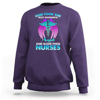 Funny Nurse Sweatshirt Nurse Wings God Took The Most Wonderful Angels And Made Them Nurses Empowering Caregivers, Nurse Life Pride, Nurse Appreciation Gift for Nurse Week - Wonder Print Shop