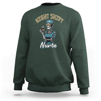Funny Nurse Sweatshirt Funny Night Shift Nurse Skeleton Nurse Halloween RN Nurses Pride, Scrub Life, Nurse Life Pride, Nurse Appreciation Gift for Nurse Week - Wonder Print Shop