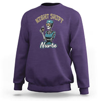 Funny Nurse Sweatshirt Funny Night Shift Nurse Skeleton Nurse Halloween RN Nurses Pride, Scrub Life, Nurse Life Pride, Nurse Appreciation Gift for Nurse Week - Wonder Print Shop