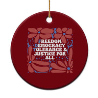 Subtle FDT Ceramic Ornament Freedom Democracy Tolerence and Justice For All - Wonder Print Shop