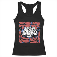 Subtle FDT Racerback Tank Top Freedom Democracy Tolerence and Justice For All