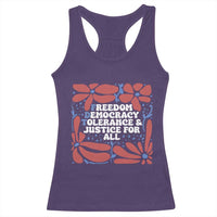 Subtle FDT Racerback Tank Top Freedom Democracy Tolerence and Justice For All