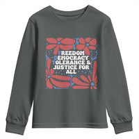 Subtle FDT Youth Sweatshirt Freedom Democracy Tolerence and Justice For All