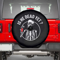 Is He Dead Yet Subtle FDT Spare Tire Cover Funny Skeleton Drinking Coffee