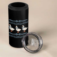 Country Goose 80s 4 in 1 Can Cooler Tumbler 1980s Geese Blue Bowed Mama Goose