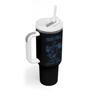 Funny Workout Silly Goose Tumbler With Handle Today I'm A Serious Goose Lifting Weights Gym