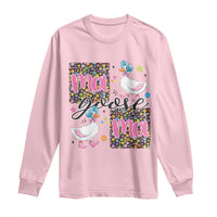Floral Mama Goose Long Sleeve Shirt Coquette Vintage Aesthetic Geese Mom Mothers Day