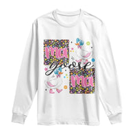 Floral Mama Goose Long Sleeve Shirt Coquette Vintage Aesthetic Geese Mom Mothers Day