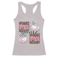Floral Mama Goose Racerback Tank Top Coquette Vintage Aesthetic Geese Mom Mothers Day