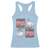 Floral Mama Goose Racerback Tank Top Coquette Vintage Aesthetic Geese Mom Mothers Day