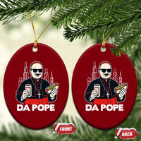 Funny Da Pope Chicago Hot Dog Ceramic Ornament 267th Pope Leo XIV - Wonder Print Shop
