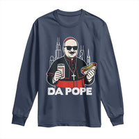 Funny Da Pope Chicago Hot Dog Long Sleeve Shirt 267th Pope Leo XIV
