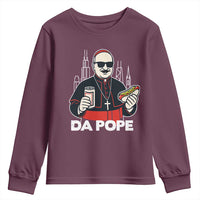 Funny Da Pope Chicago Hot Dog Youth Sweatshirt 267th Pope Leo XIV