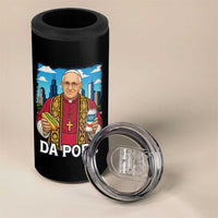 Funny Da Pope Leo XIV 4 in 1 Can Cooler Tumbler 267th Pope Chicago Hot Dog and Beer