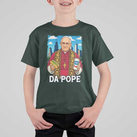 Funny Da Pope Leo XIV T Shirt For Kid 267th Pope Chicago Hot Dog and Beer