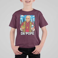 Funny Da Pope Leo XIV T Shirt For Kid 267th Pope Chicago Hot Dog and Beer