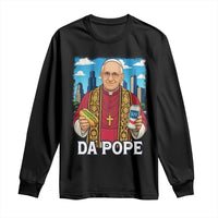 Funny Da Pope Leo XIV Long Sleeve Shirt 267th Pope Chicago Hot Dog and Beer