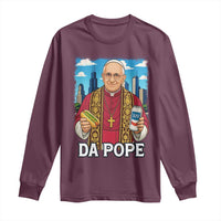 Funny Da Pope Leo XIV Long Sleeve Shirt 267th Pope Chicago Hot Dog and Beer